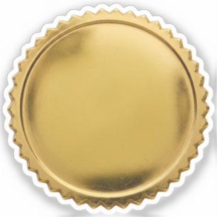 3D Gold Foil Seal Starburst Excellence Award Medal Sticker