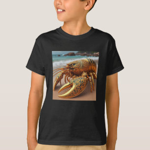 3d Gold Lobster Sticker T-Shirt