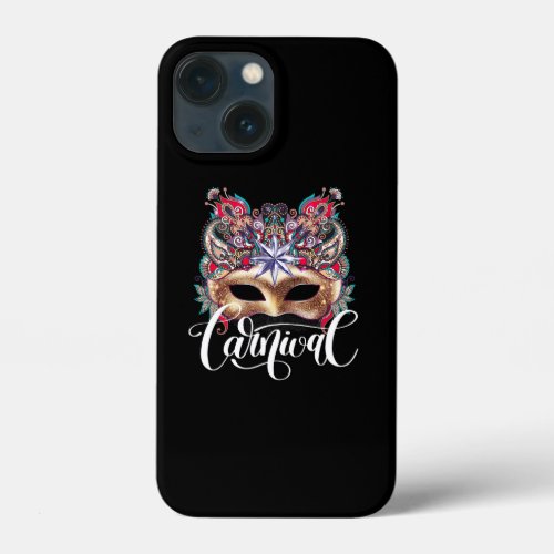 3d gold venetian carnival mask wiPhone  iPad case