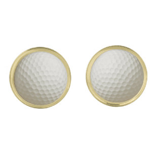 3D Golf Ball Design – Gold-Plated, Custom Cufflinks