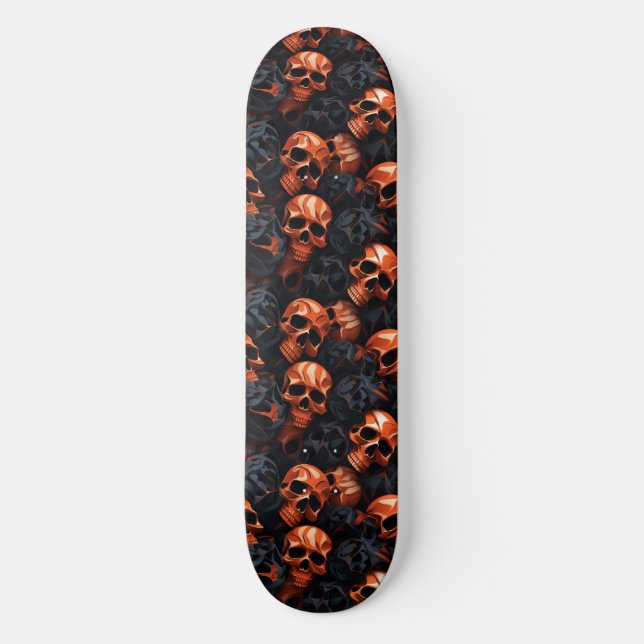 3D Graphic Skull Art Skateboard (Front)