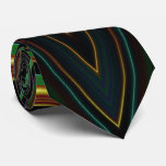 3D green and brown original design tie