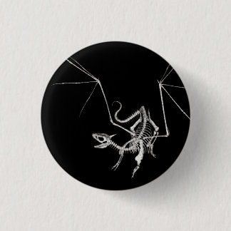 3D Halftone Skeleton Dragon 4 Button