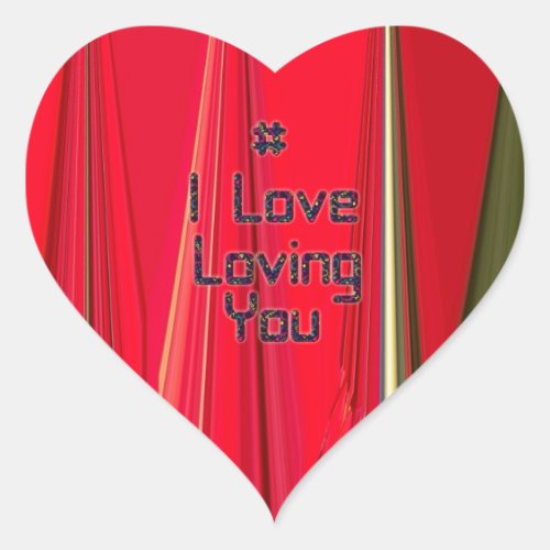 3D Hashtag Beautiful I Love Loving You Heart Sticker