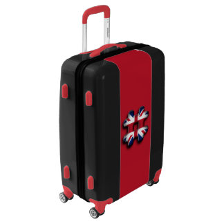 3D Hashtag United Kingdom Red blue and White flag Luggage