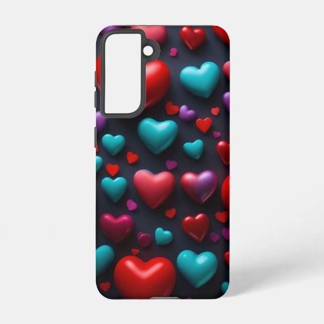 3D Heart Elegance Artistic Samsung Galaxy Case (Back)