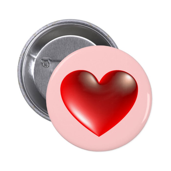 3d Heart / Glass Button