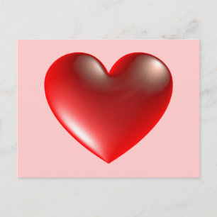 3d Heart / Glass Postcard