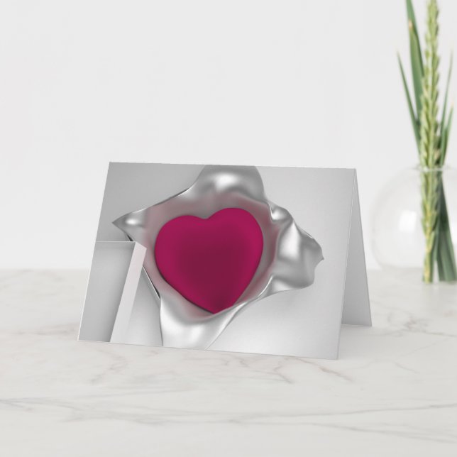3D Heart Greeting Card (Front)