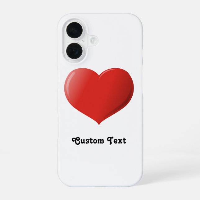 3D Heart Icon Iphone Case (Back)