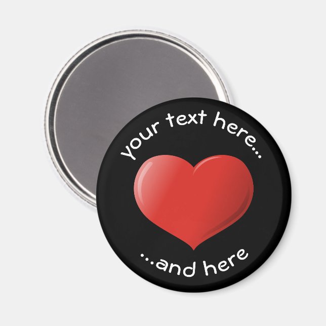 3D Heart Icon Magnet (Front/Back)