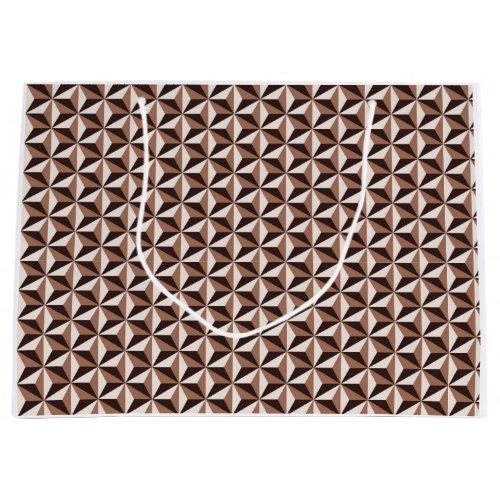 3D Hexagon star chocolate colored Large Gift Bag