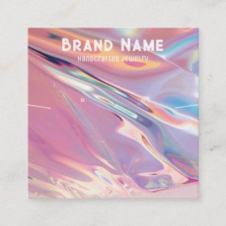 3d Hologram Wave Jewelry Display Square Business Card