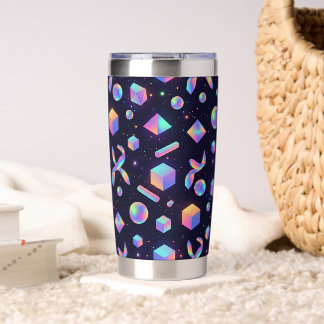 3D Holographic Geometric Insulated Tumbler