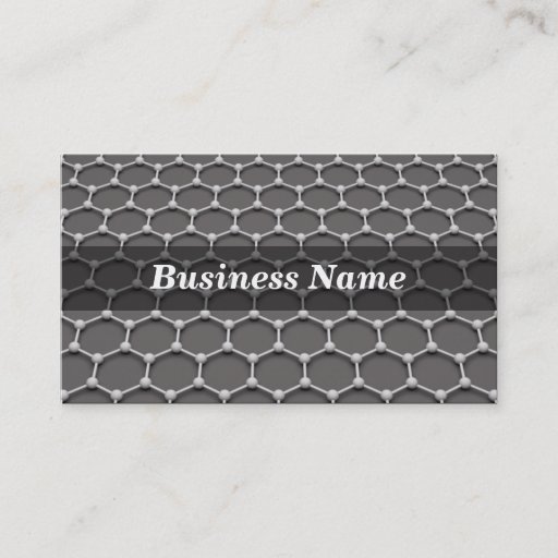 Customizable 3D Honeycomb Molecular Structure Business Card Template