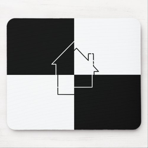 3D House Logo  Mouse Pad