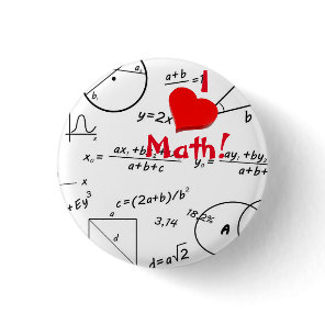 3D I love Math whiteboard Button