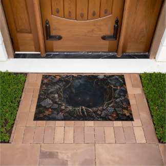 3D Illusion Haunted Grave Halloween Doormat