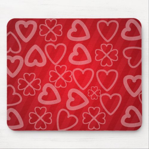  3D illustration love hearts Hand drawing on strip Mouse Pad