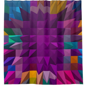 3D illustration or 3D rendering Mosaic color patte Shower Curtain