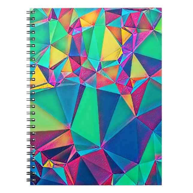 3D illustration. Trendy abstract background. Color Notebook (Front)