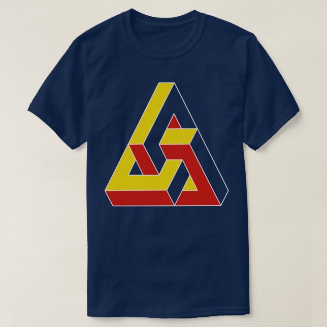 3D Impossible Triangular Object T-Shirt (Design Front)