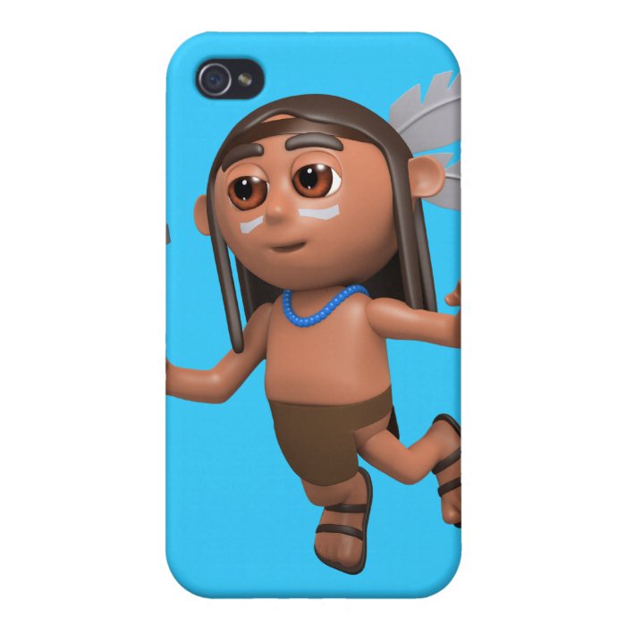 3d Indian Brave Leaps Cases For iPhone 4