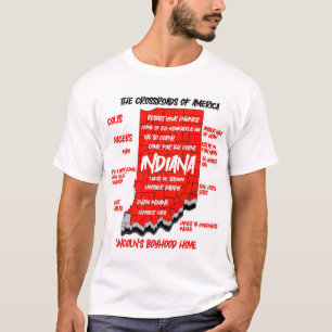 3D Indiana map design T-Shirt