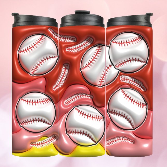 3D Inflated Effect Baseball Tumbler (Creator Uploaded)