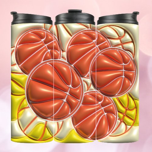 3D Inflated Effect Basketball Fan Tumbler