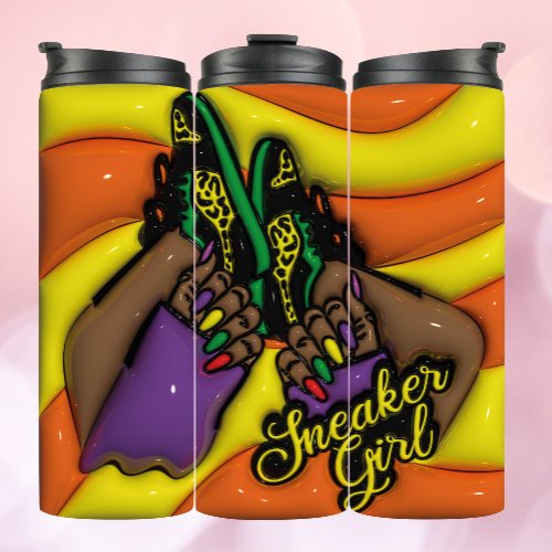 3D Inflated Effect Sneaker Girl Tumbler