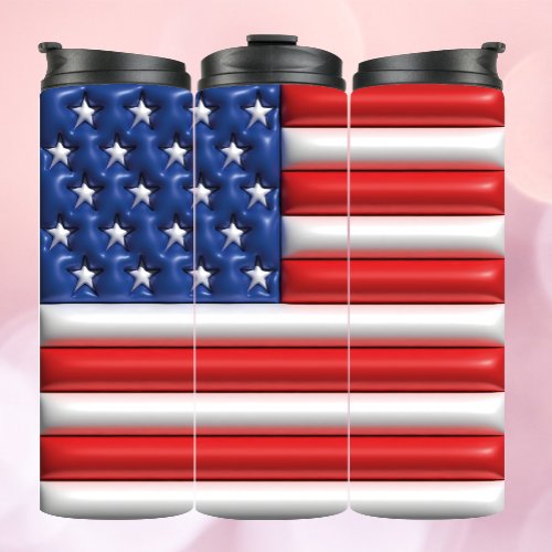 3D Inflated Tumbler _ American Flag Design      