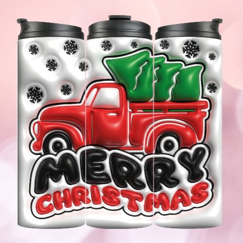 3D Inflated Tumbler Effect _ Merry Christmas