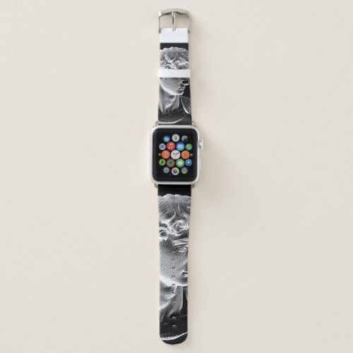 3D ing of Michelangelos David head in pixel art 8 Apple Watch Band