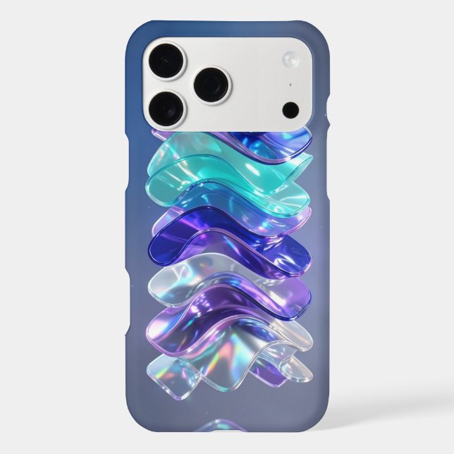 3D Iridescent Wave Phone Case (Back)
