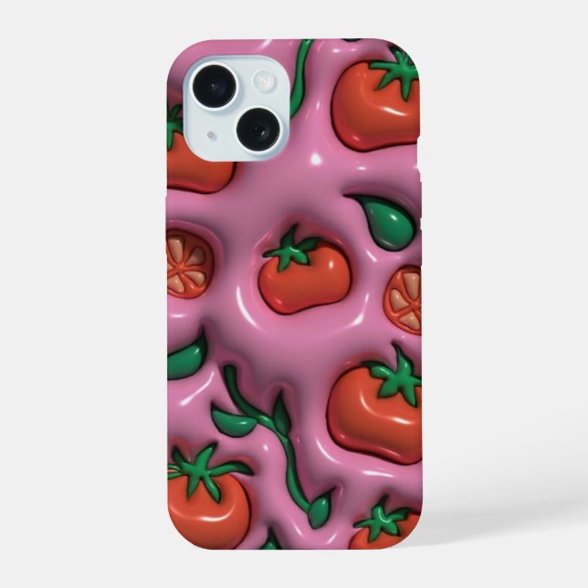 3D Jelly Pink Tomato Phone Case (Back)