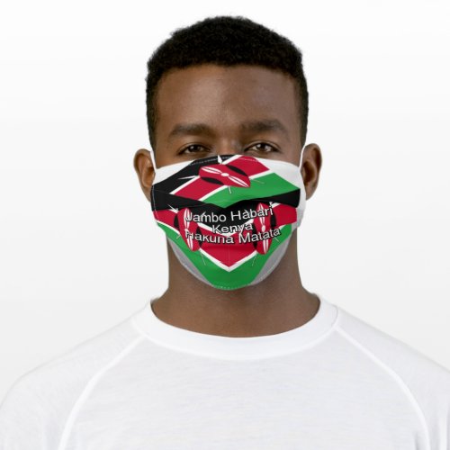3D Kenyan Flag Adult Cloth Face Mask