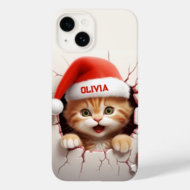 3D Kitten Christmas   Case-Mate iPhone Case (Back)