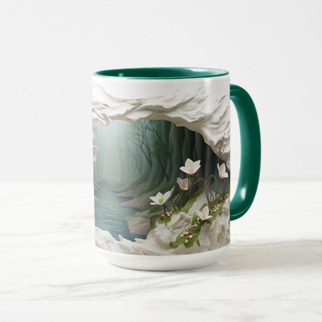 3D Landscape Mug Wrap Sublimation mug (Front Right)