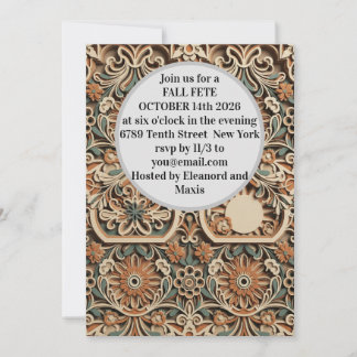 3D Layered Paper Cut Boho Wildflower Invite