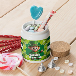 3D Leprechaun St. Patrick's Day Personalized Kids Candy Jar