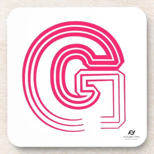 3D Letter G _ Hard plastic coaster