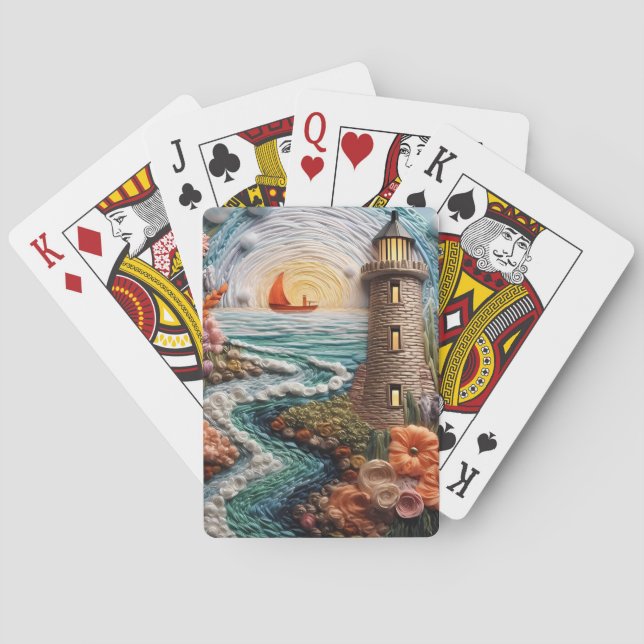 3D Lighthouse Poker Cards (Back)