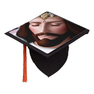 3D Look AI King of the Universe Jesus Graduation Cap Topper