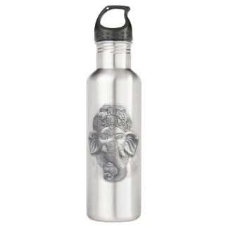 3d Lord Ganesha - Om Stainless Steel Water Bottle