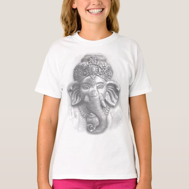 3d Lord Ganesha - Om T-Shirt (Front)