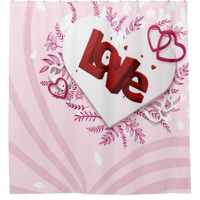 3D love  Shower Curtain (Front)