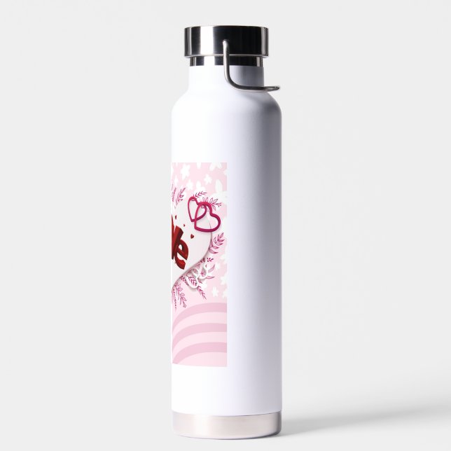 3D love  Water Bottle (Left)