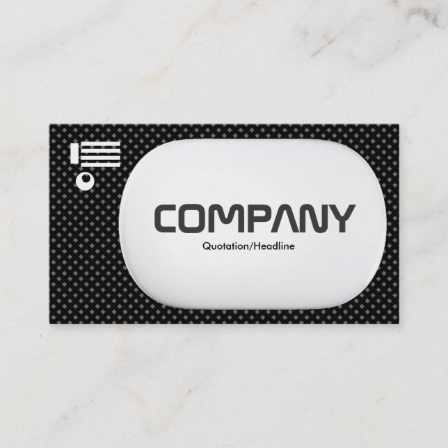3d Lozenge - Black Net Texture Over Gray Business Card (Front)