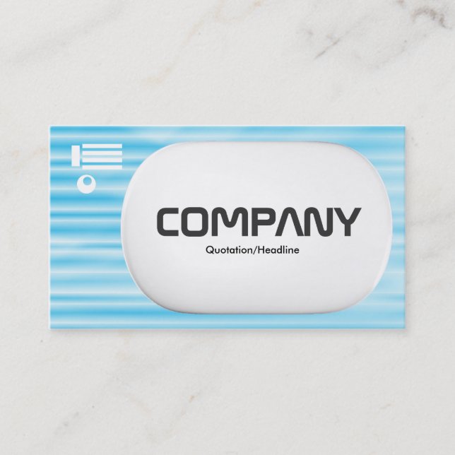 3d Lozenge - Corrugated Blue Business Card (Front)